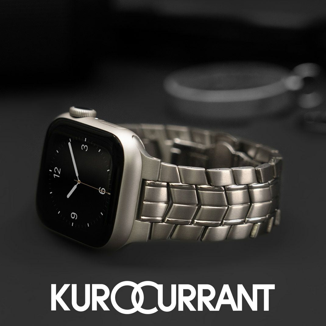 AppleWatch用バンド クロカラント 両開きチタンベルト