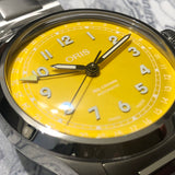 オリス　NEWビッグクラウン　ポインターデイト　40ｍｍ　イエロー