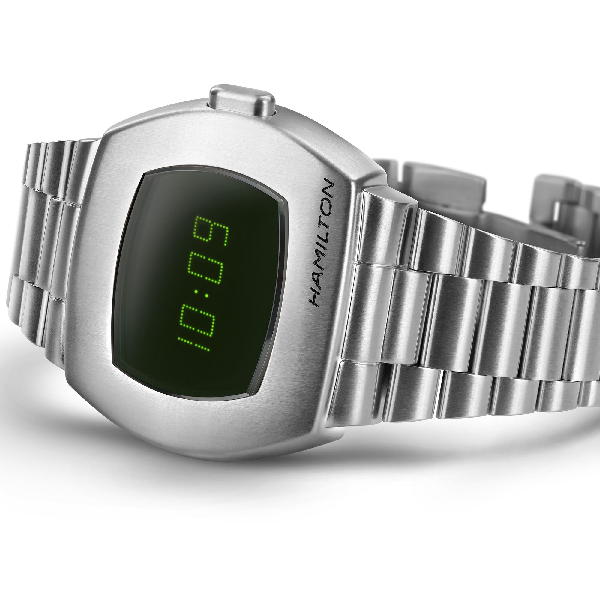 【新品】ハミルトン HAMILTON 腕時計 メンズ H52414131 アメリカン クラシック PSR デジタルクオーツ AMERICAN CLASSIC PSR DIGITAL QUARTZ クオーツ 液晶/グリーンxシルバー デジタル表示